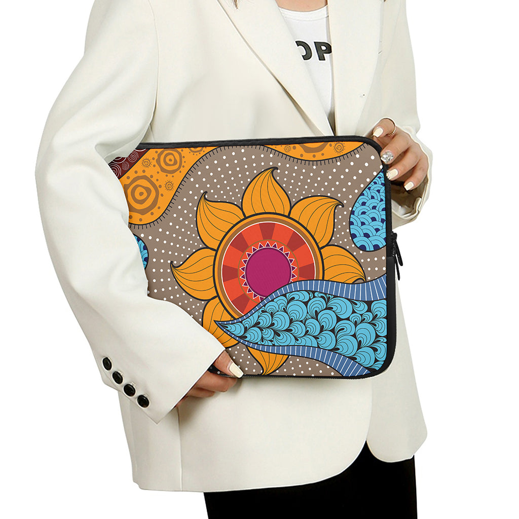 African Sun Print Laptop Sleeve