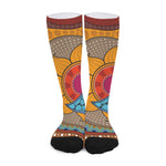 African Sun Print Long Socks