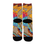 African Sun Print Long Socks