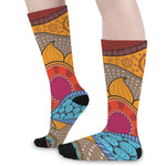 African Sun Print Long Socks