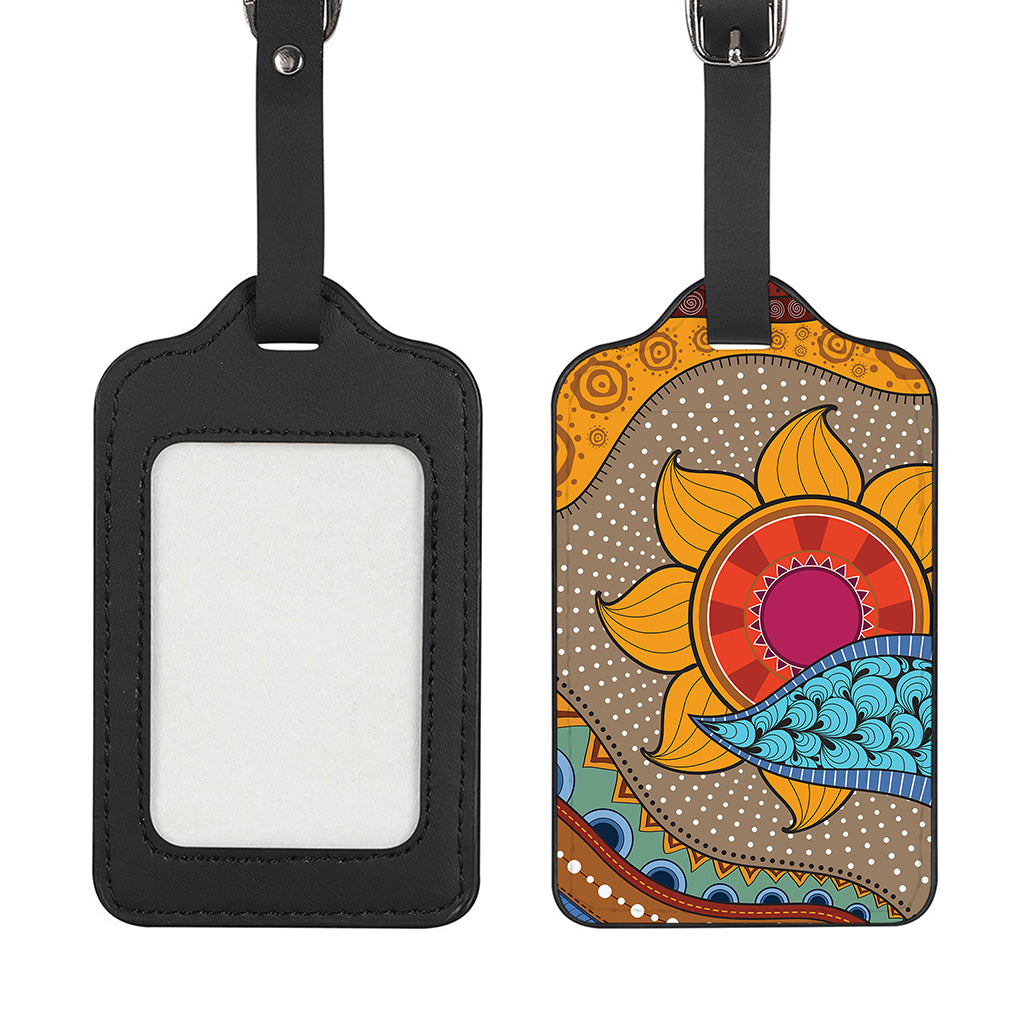 African Sun Print Luggage Tag