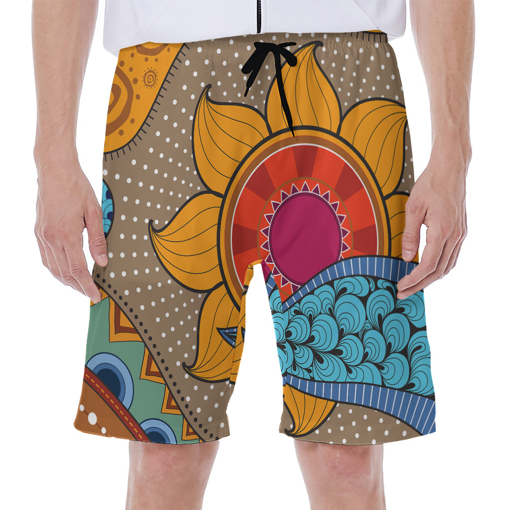 African Sun Print Men's Beach Shorts