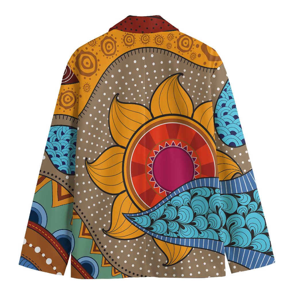 African Sun Print Men's Blazer