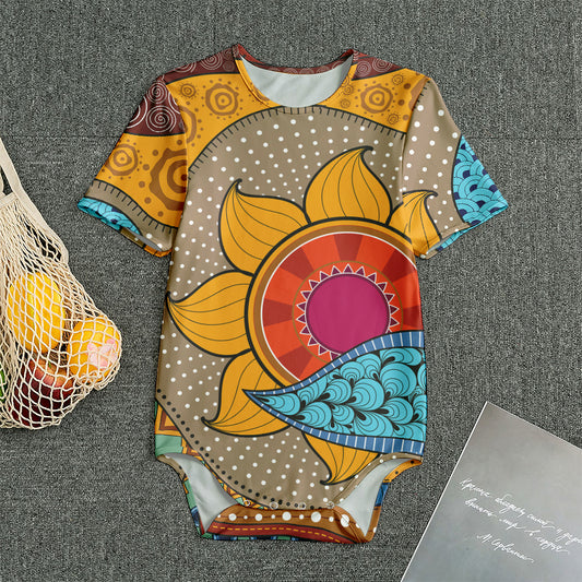 African Sun Print Men's Bodysuit