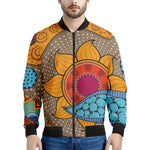 African Sun Print Men's Bomber Jacket