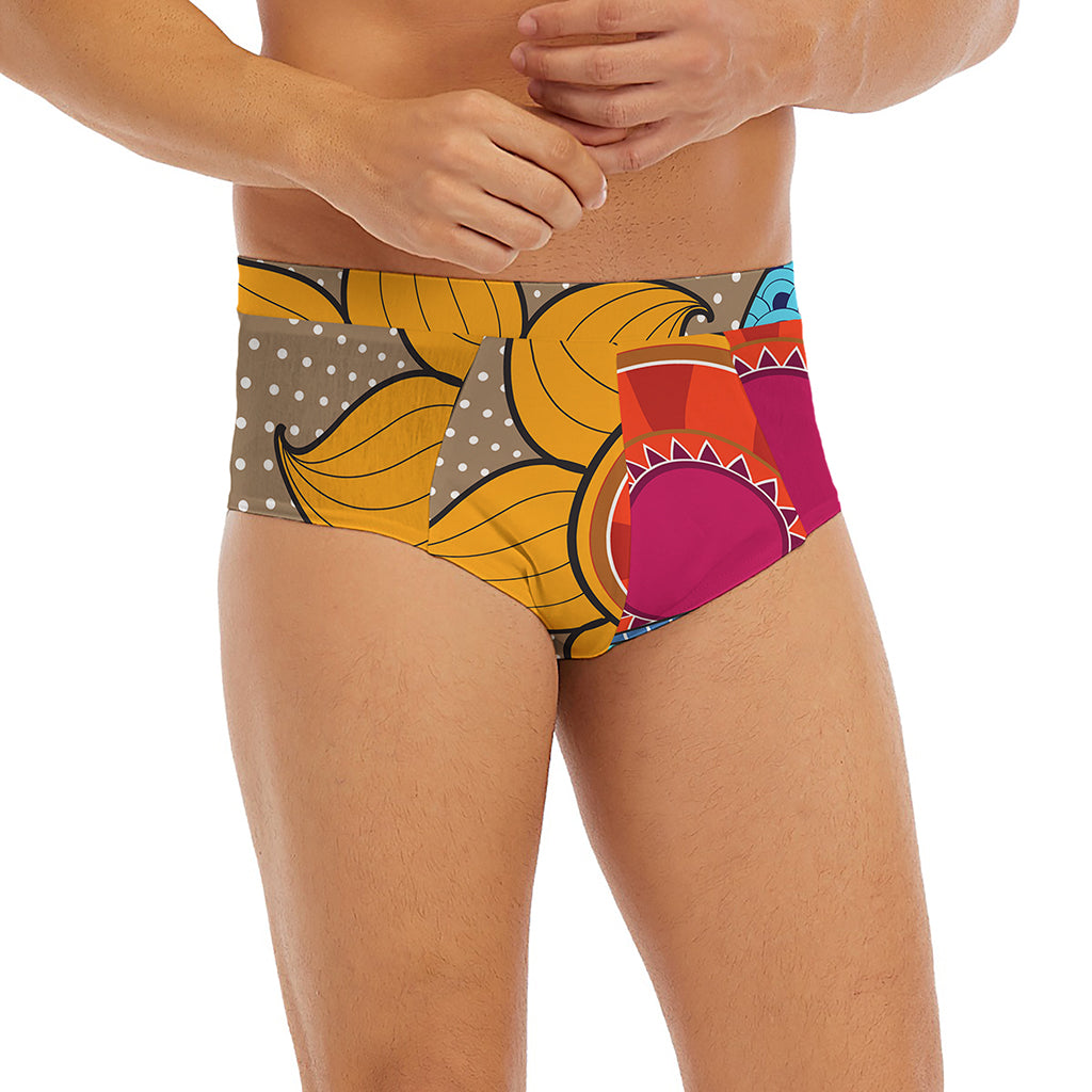 African Sun Print Men's Briefs