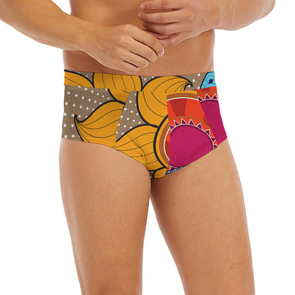 African Sun Print Men's Briefs