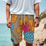 African Sun Print Men's Cargo Shorts