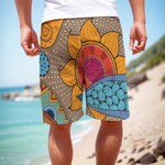 African Sun Print Men's Cargo Shorts