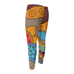 African Sun Print Men's Compression Pants