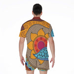 African Sun Print Men's Rompers