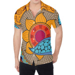 African Sun Print Men's Shirt