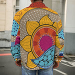 African Sun Print Men's Shirt Jacket