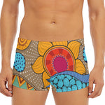 African Sun Print Men's Short Boxer Briefs