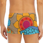 African Sun Print Men's Short Boxer Briefs