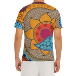 African Sun Print Men's Short Sleeve Rash Guard