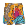 African Sun Print Men's Athletic Shorts