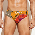African Sun Print Men's Swim Briefs