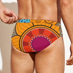 African Sun Print Men's Swim Briefs