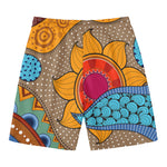 African Sun Print Men's Swim Trunks