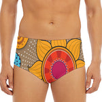 African Sun Print Men's Triangle Swim Briefs