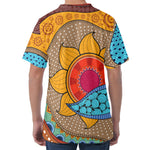 African Sun Print Men's Velvet T-Shirt