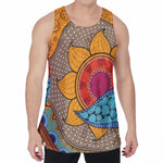 African Sun Print Men's Velvet Tank Top