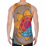 African Sun Print Men's Velvet Tank Top