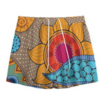 African Sun Print Mesh Shorts