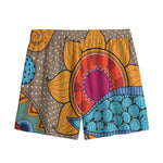 African Sun Print Mesh Shorts