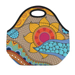 African Sun Print Neoprene Lunch Bag