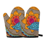African Sun Print Oven Mitts