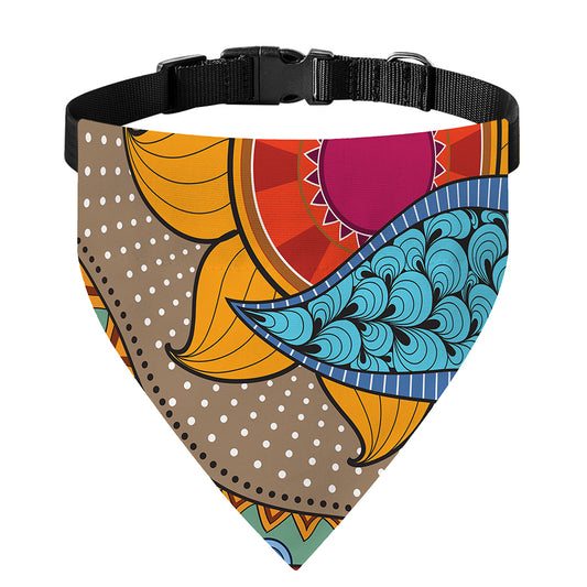 African Sun Print Over The Collar Dog Bandana