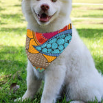 African Sun Print Over The Collar Dog Bandana