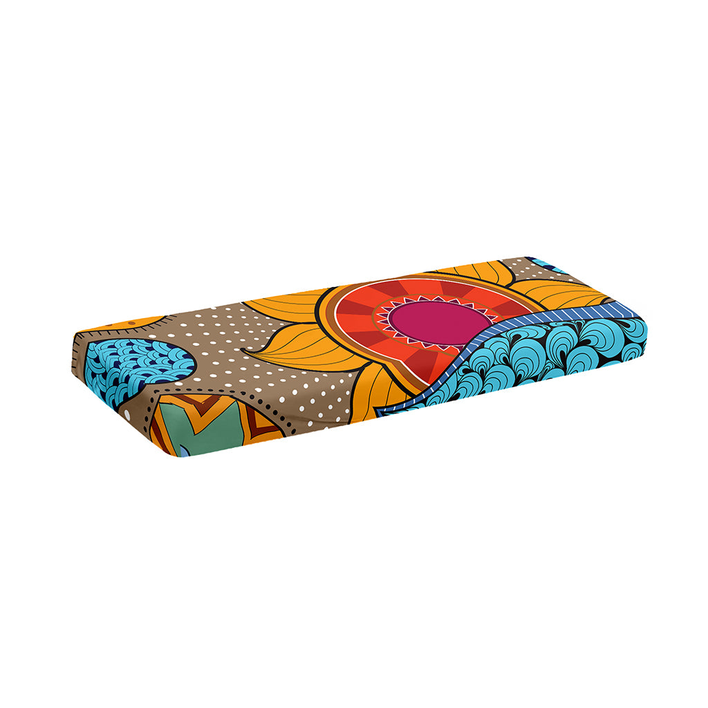 African Sun Print Piano Keyboard Cover