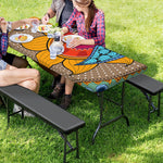 African Sun Print Picnic Table Cover