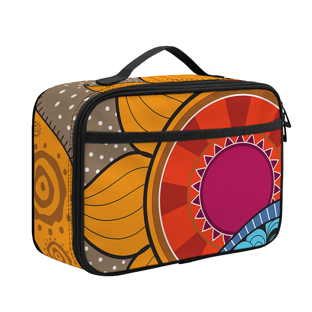 African Sun Print Portable Lunch Bag