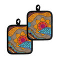 African Sun Print Pot Holders