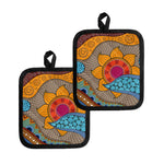 African Sun Print Pot Holders