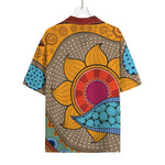 African Sun Print Rayon Hawaiian Shirt