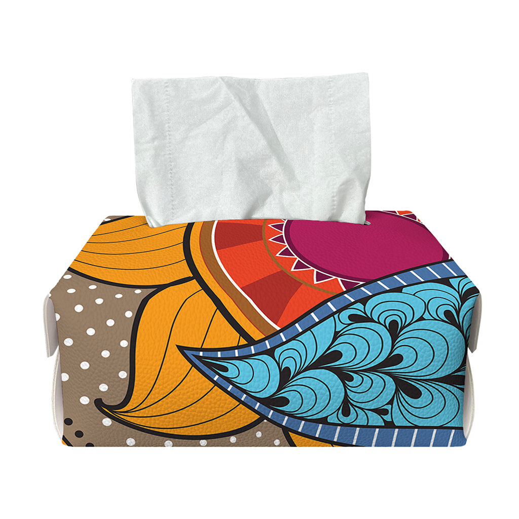 African Sun Print Rectangle Tissue Box Cover