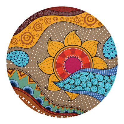 African Sun Print Round Blanket