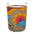 African Sun Print Round Laundry Basket