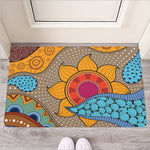 African Sun Print Rubber Doormat