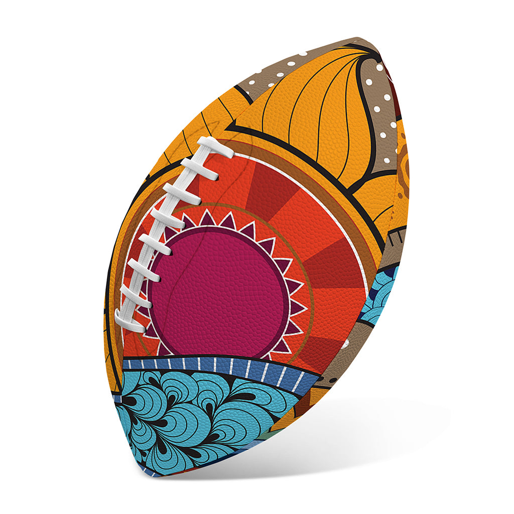 African Sun Print Rugby Ball