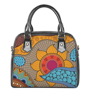 African Sun Print Shoulder Handbag