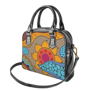 African Sun Print Shoulder Handbag