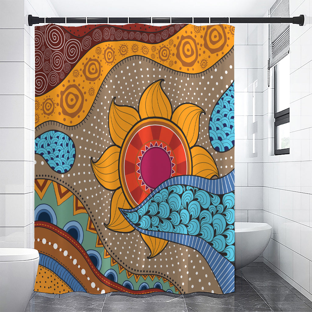 African Sun Print Shower Curtain