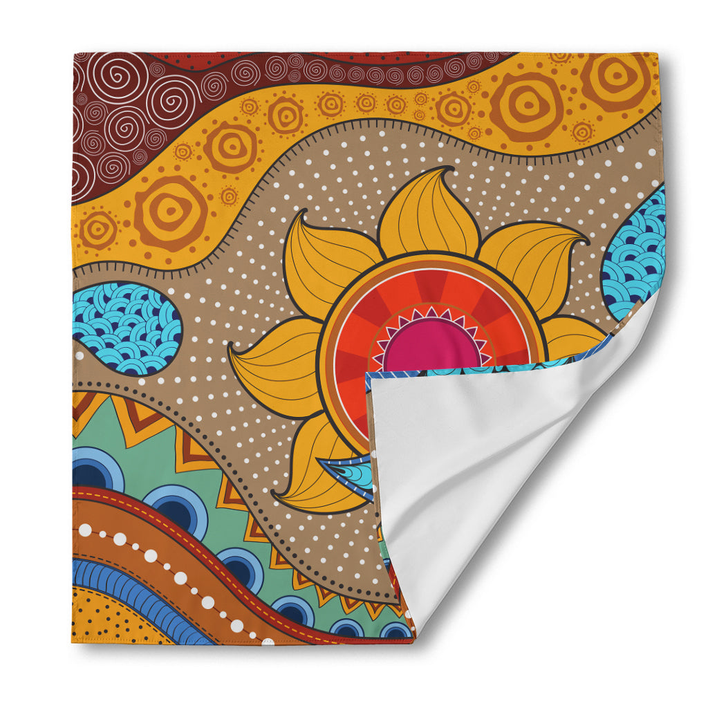 African Sun Print Silk Bandana