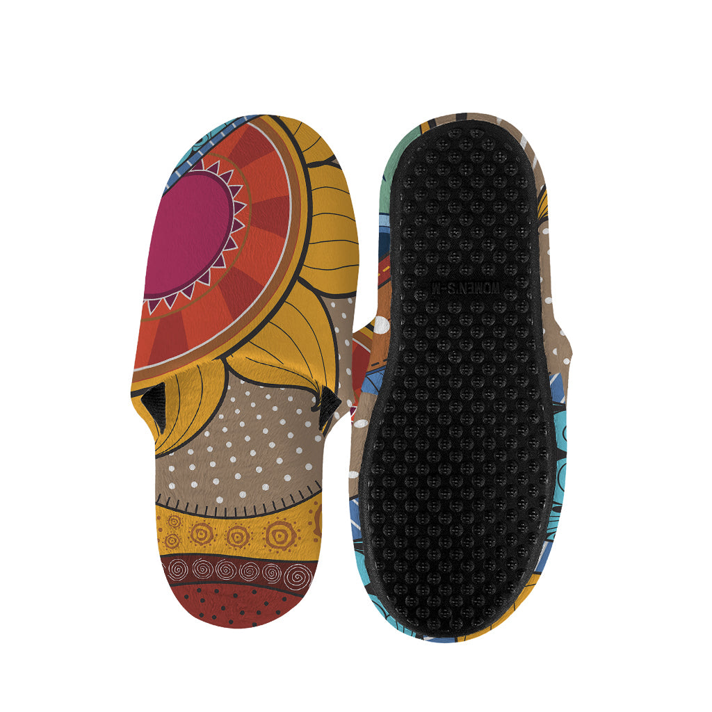 African Sun Print Slippers